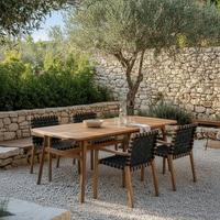 Stol Vrtni Nicola - boje tikovine, Moderno, drvo (160-200/100/74,5cm) - Bessagi Garden