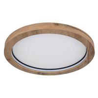 Stropna Led-svetilka Jone, S Sijalko - črna/temno rjava, Natur, kovina/umetna masa (40/6,5cm) - Globo