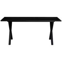 Étkezőasztal Lorenzo - fekete, Modern, faalapú anyag/kő (180/90/76cm) - Mömax