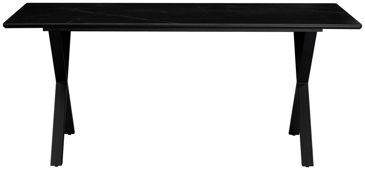 Étkezőasztal Lorenzo - fekete, Modern, faalapú anyag/kő (180/90/76cm) - Mömax