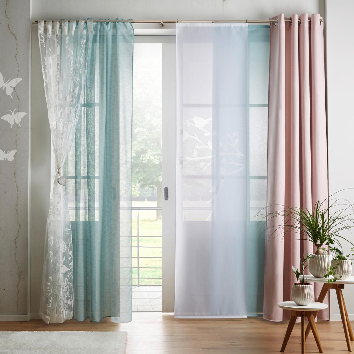 Perdea prefabricată Sigrid - albastru, Romantik / Landhaus, textil (140/245cm) - Premium Living