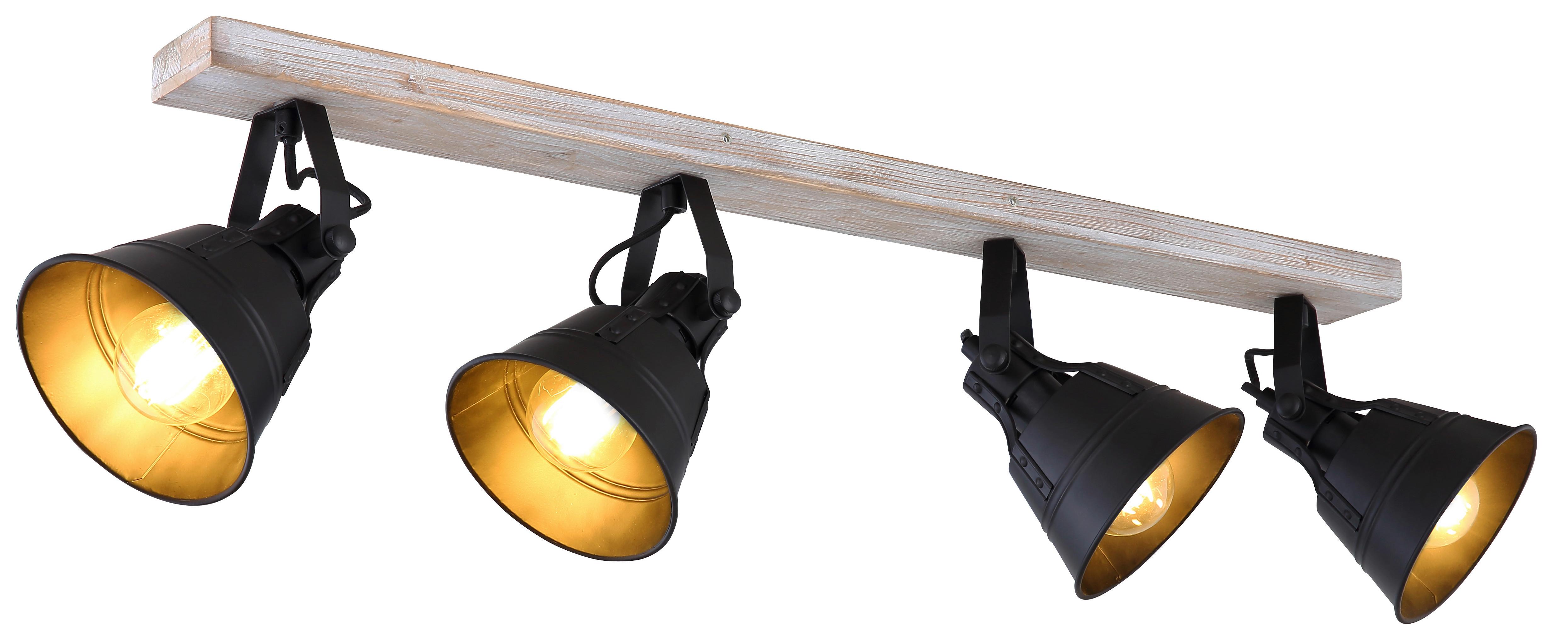 STRAHLER 15366S-4 GÜNTHER - Weiss/Goldfarben, Trend, Holz/Metall (82/17,5/18cm) - Globo