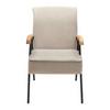 Relaxsessel Nati Beige Mikrofaser - Taupe/Schwarz, MODERN, Holz/Textil (52/79/66cm) - Bessagi Home