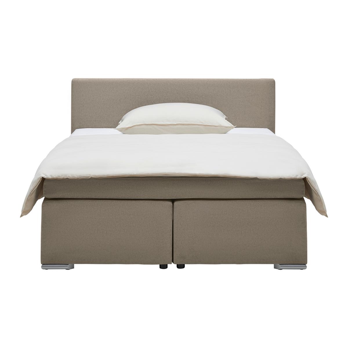 Boxspring Krevet Mira 2 - smeđa, Moderno, metal/tekstil (160/200cm) - Based