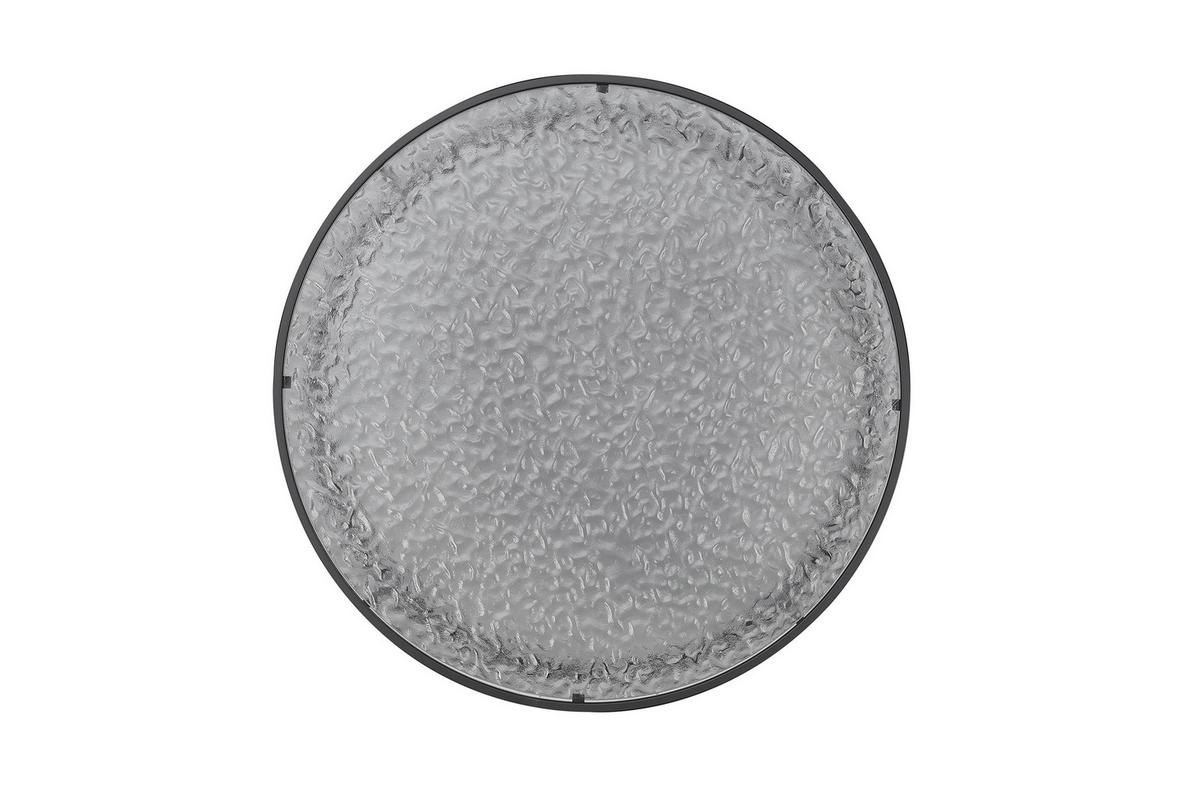 Klubska Miza Black, Črna - črna, Design, kovina/steklo (80/45cm) - Livetastic