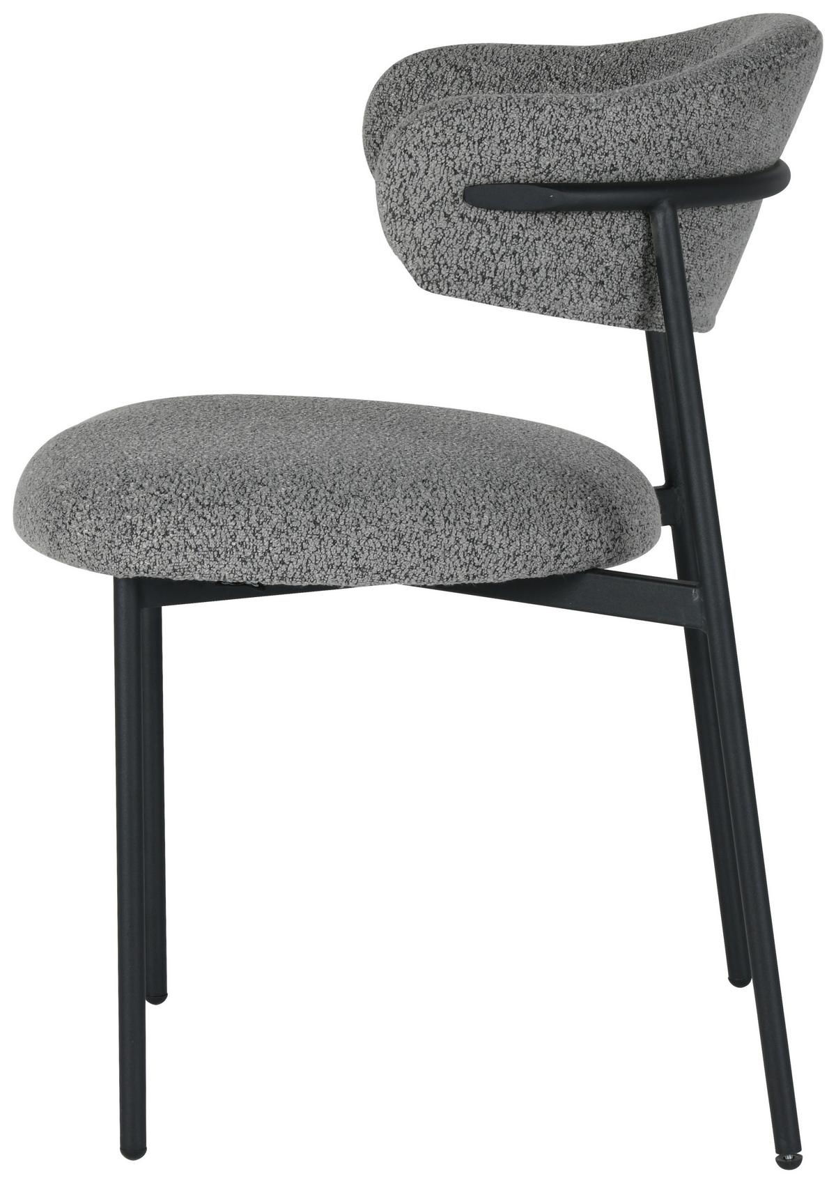 KRZESŁO MIJOU - ciemnoszary/czarny, Design, metal/tkanina (55/78/58cm) - Boxxx
