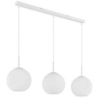 Viseća Svjetiljka Andre - bijela, Design, staklo/metal (90/20/120cm) - Globo