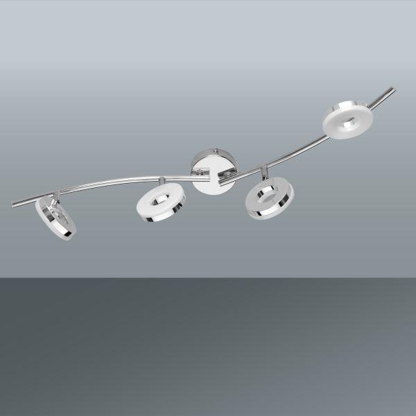 Strahler Elli, max. 4x4 Watt - Chromfarben, MODERN, Kunststoff/Metall (77cm)