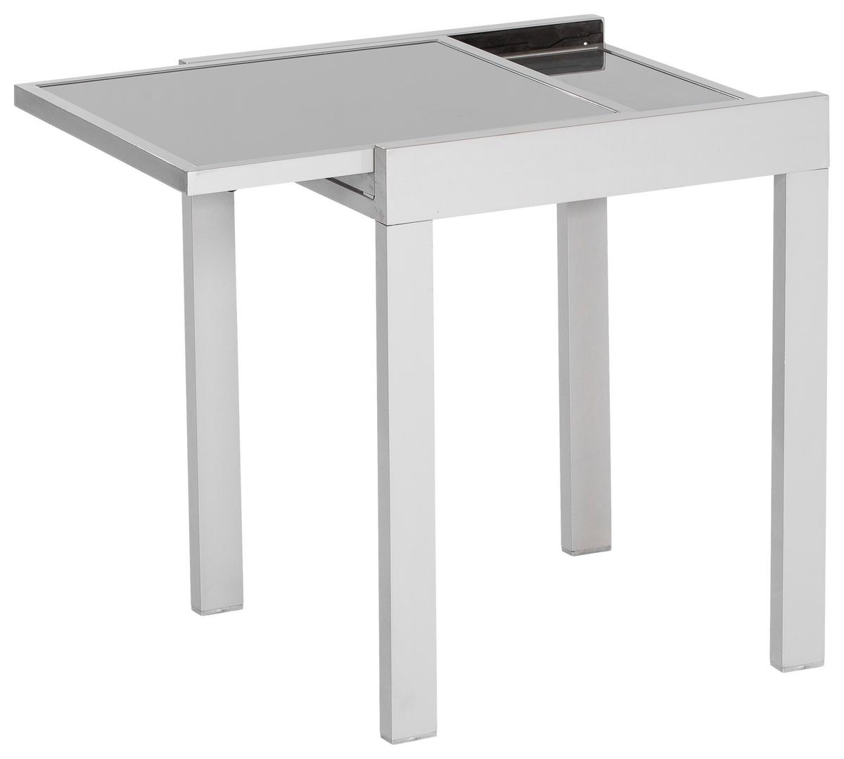 Vrtni Set Milano, 3-delni, Raztegljiva Miza - srebrne barve/črna, Moderno, kovina/tekstil - Gardenson