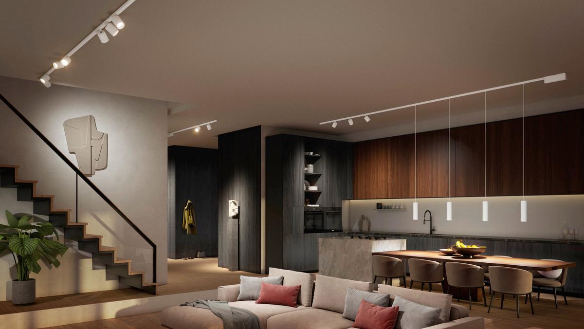 SYSTEM SZYNOWY PHILIPS HUE PERIFO 3ER PENDEL - biały, Basics, metal (171,5/28,8/2,6cm) - Philips HUE