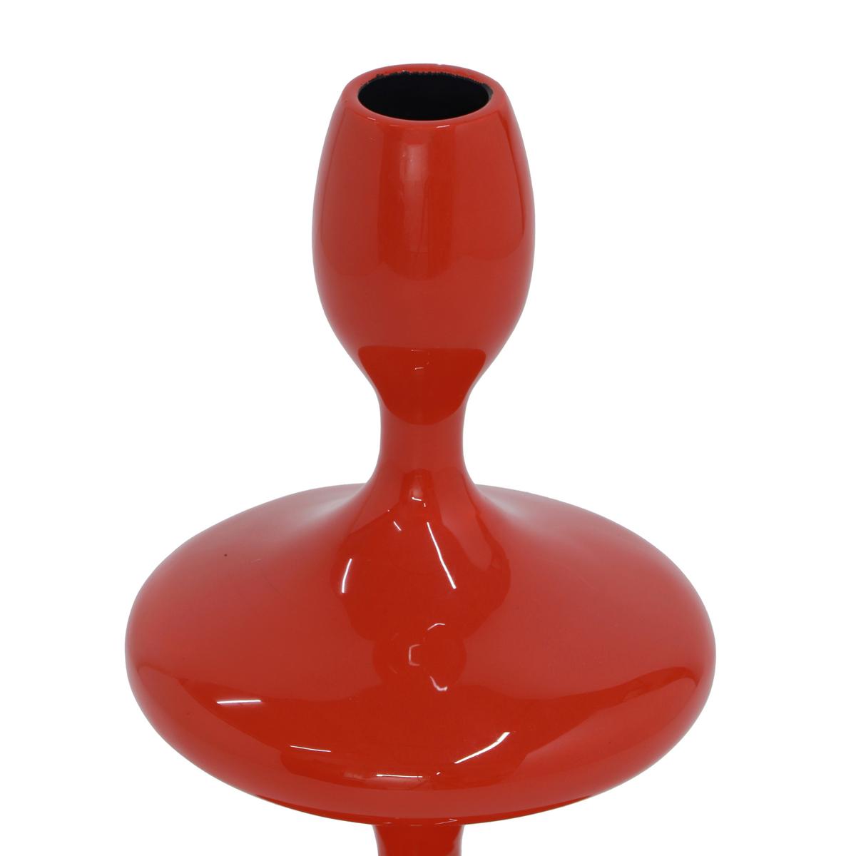 Stabzkerzenhalter Laureen Rot - Rot, Basics, Metall (11/19,5/11cm)