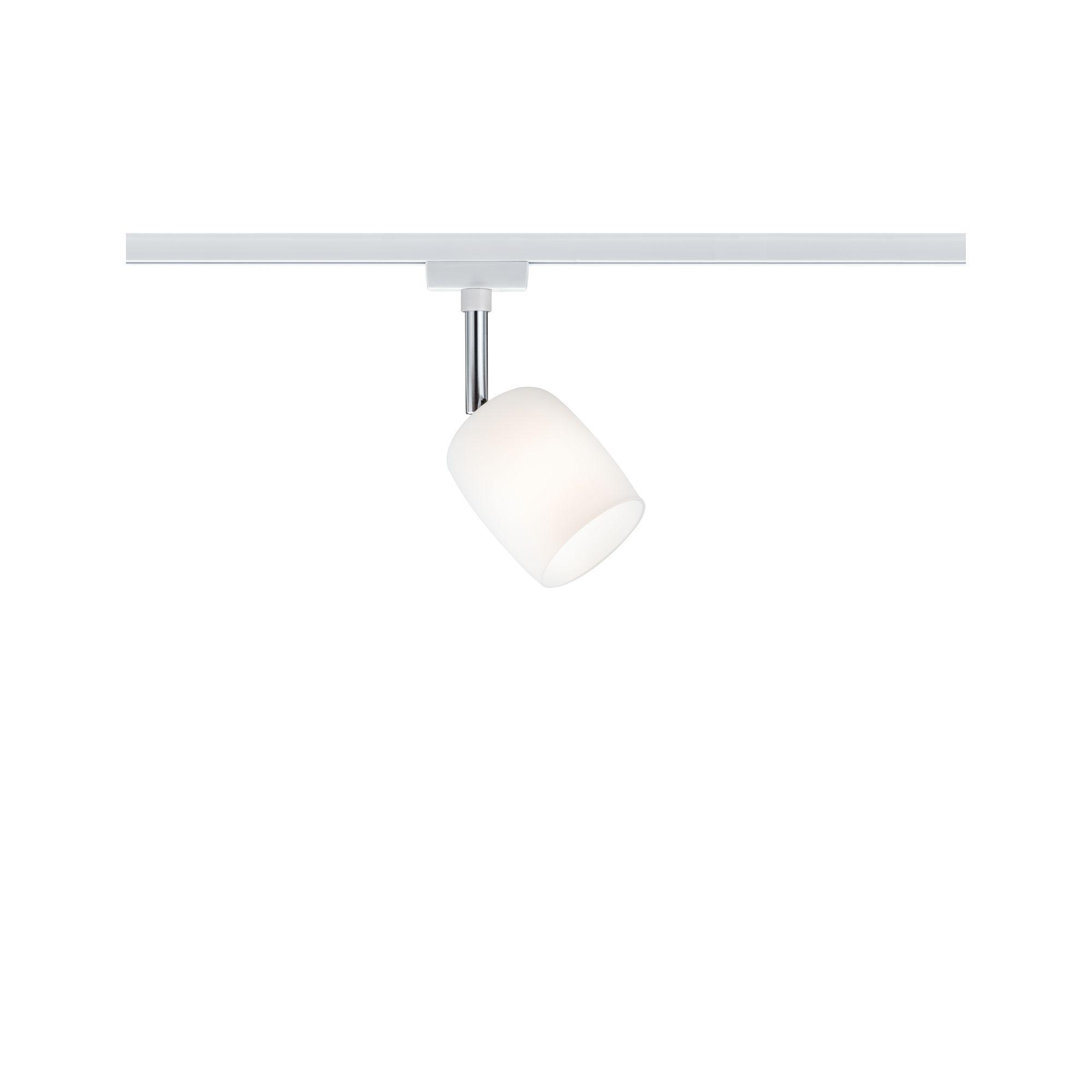 Schienensystem-Strahler Spot Blossom max. 10 Watt - Chromfarben/Weiß, Design, Glas/Metall (7,4/12,8/11,5cm) - Paulmann