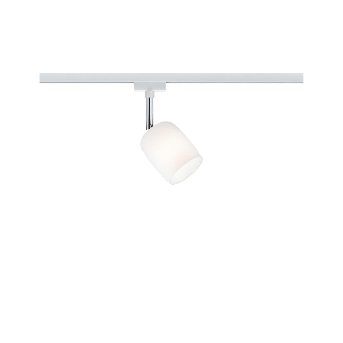 Schienensystem-Strahler Spot Blossom max. 10 Watt - Chromfarben/Weiß, Design, Glas/Metall (7,4/12,8/11,5cm) - Paulmann
