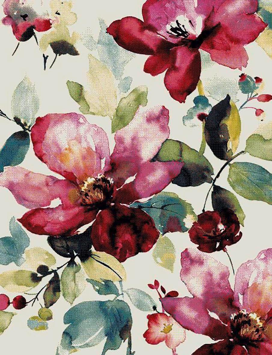 Webteppich Flower Bunt ca. 80x150cm - Multicolor, Romantik / Landhaus, Textil (80/150cm) - Mömax