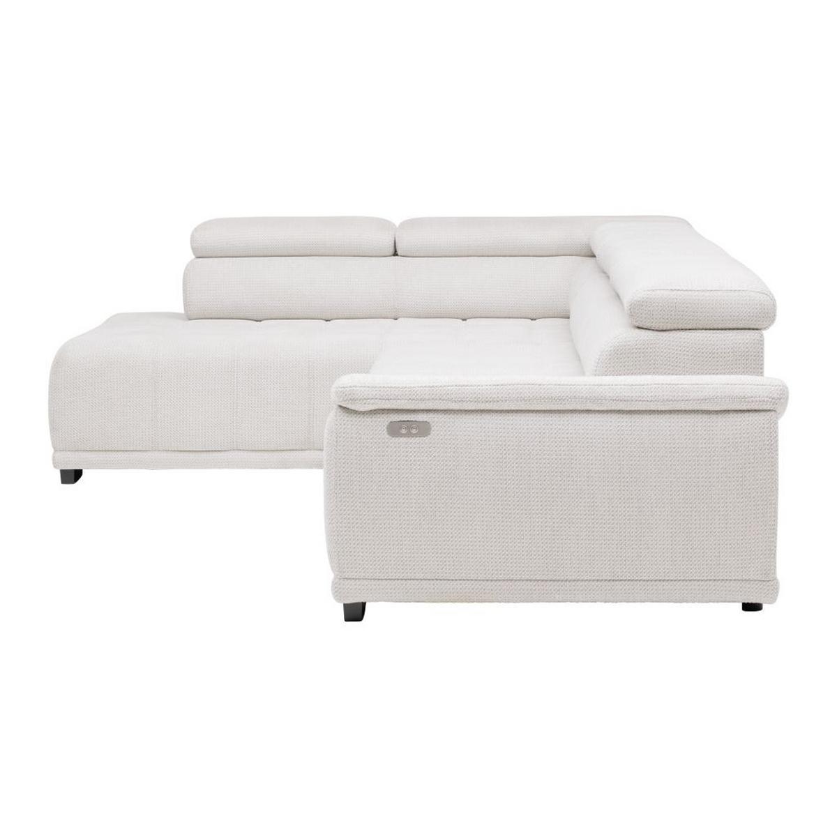 Kutna Garnitura Gremio - sivo-bijela/crna, Moderno, tekstil/plastika (206/283cm) - Modern Living