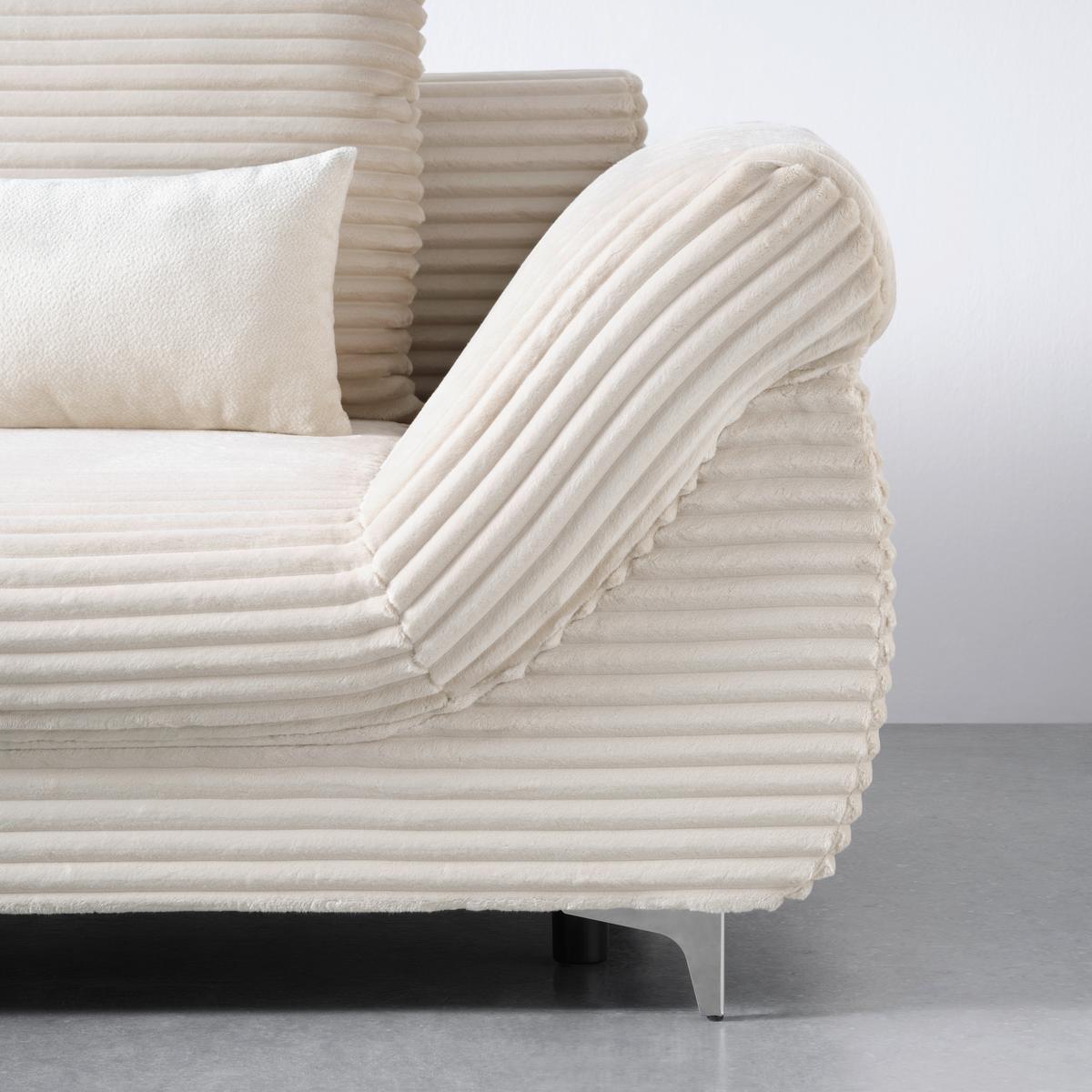 Wohnlandschaft Atlantis Lux Creme - Silberfarben/Goldfarben, LIFESTYLE, Holz/Holzwerkstoff (175/263cm) - Mömax