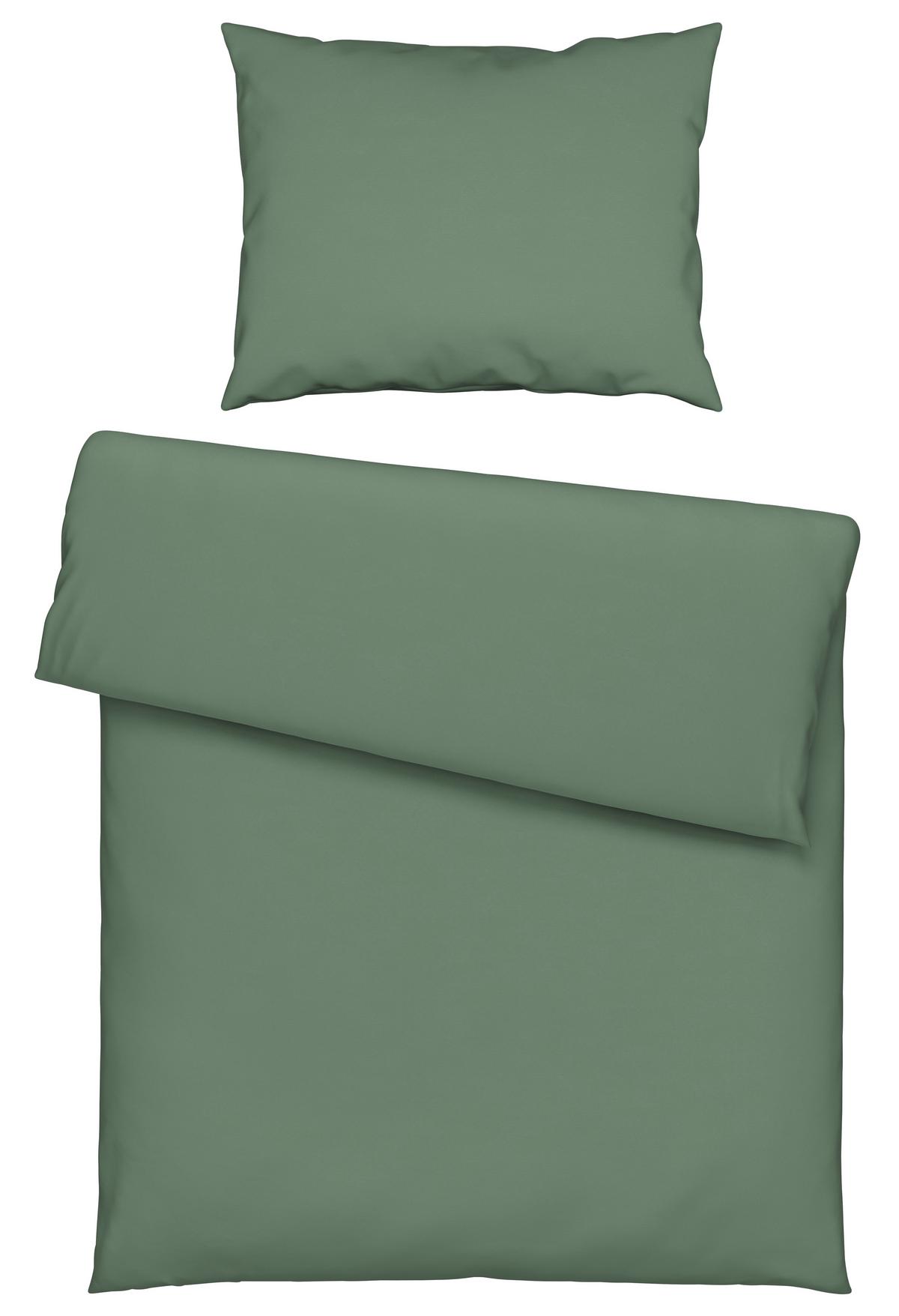 Bettwäsche Stone Washed XL ca. 140x220cm - Jadegrün, MODERN, Textil (140/220cm) - Modern Living
