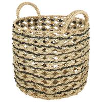Kosár Jenny - natúr/fekete, természetes anyagok/fém (28/30cm) - Zandiara