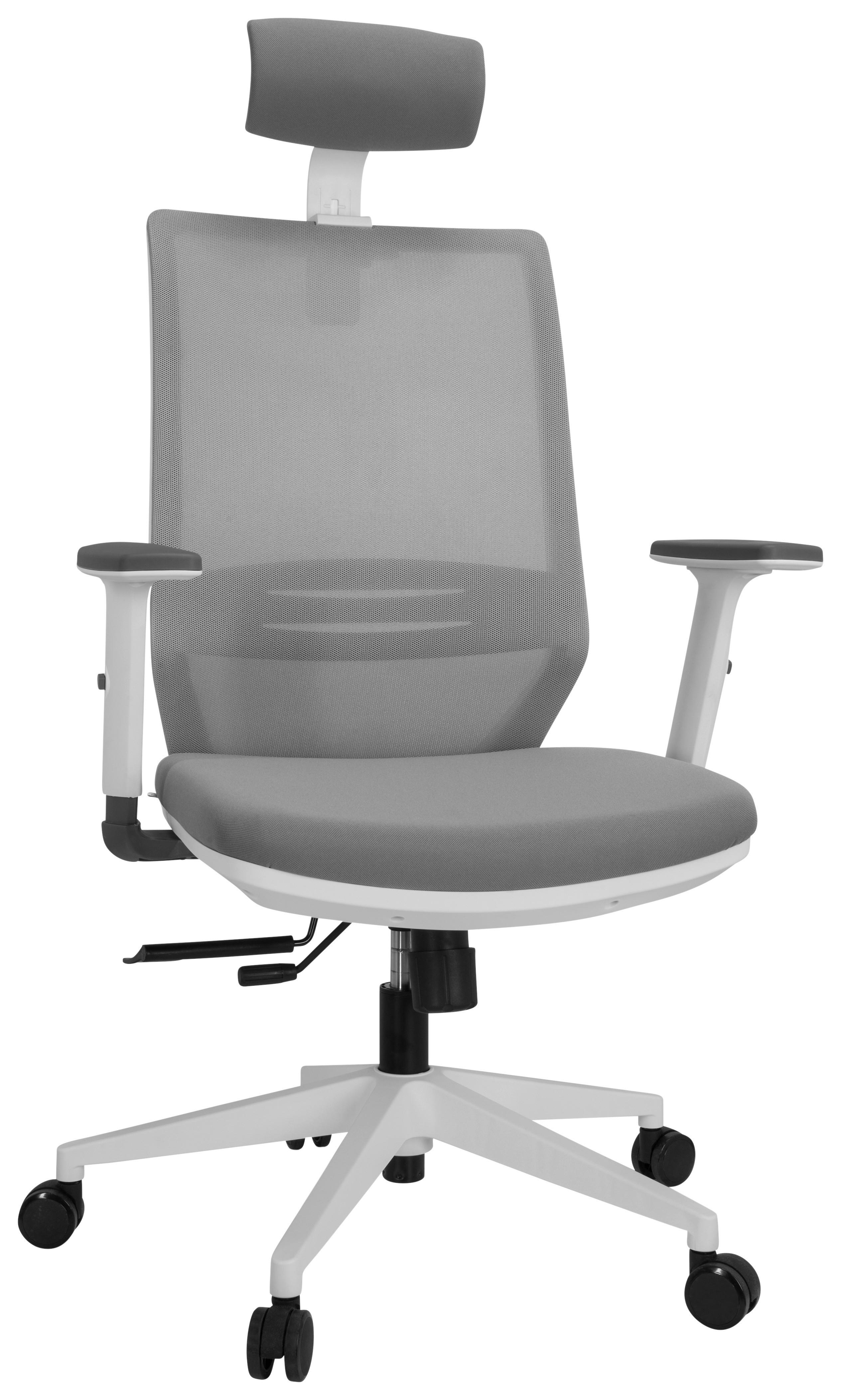 Pisarniški Stol Profondo Pro W, Siva - siva/bela, Basics, umetna masa/tekstil (70/117/62cm) - MID.YOU