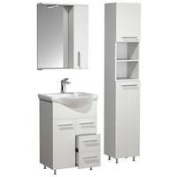 BADEZIMMER LISALO L - Weiss/Silberfarben, Modern, Glas/Keramik (85cm) - MID.YOU