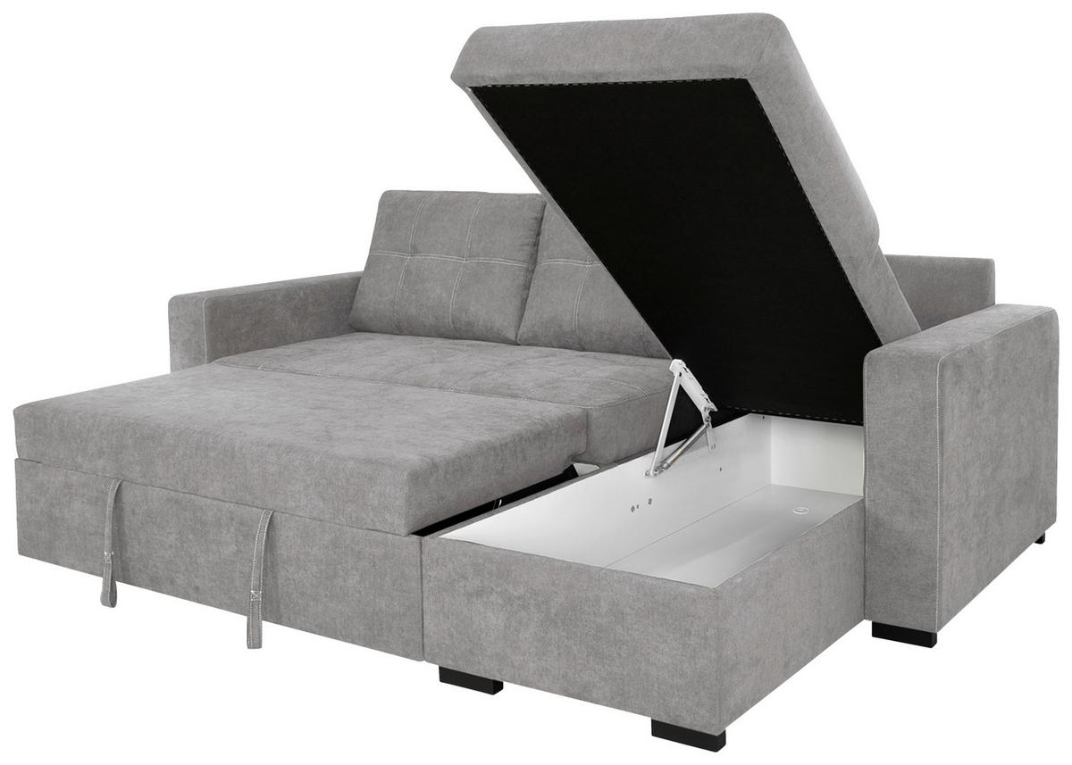 Canapea modulară TURIN - gri deschis, Design, plastic/lemn (239/87/160cm) - Modern Living