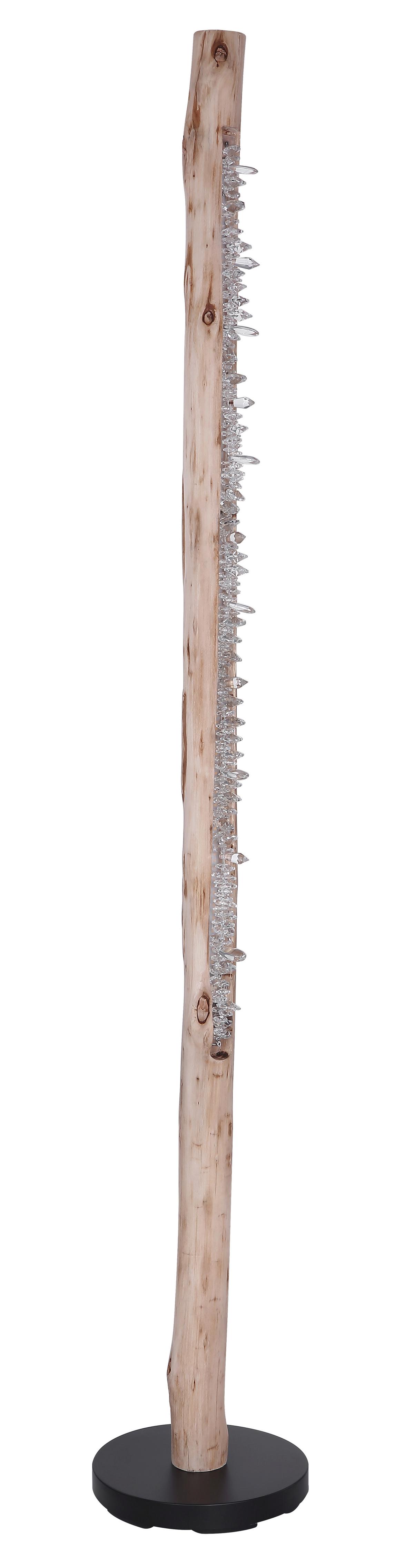 LED-STEHLEUCHTE 15354-15S FELICITIAS - Klar/Schwarz, Natur, Holz/Kunststoff (23/151cm) - Globo