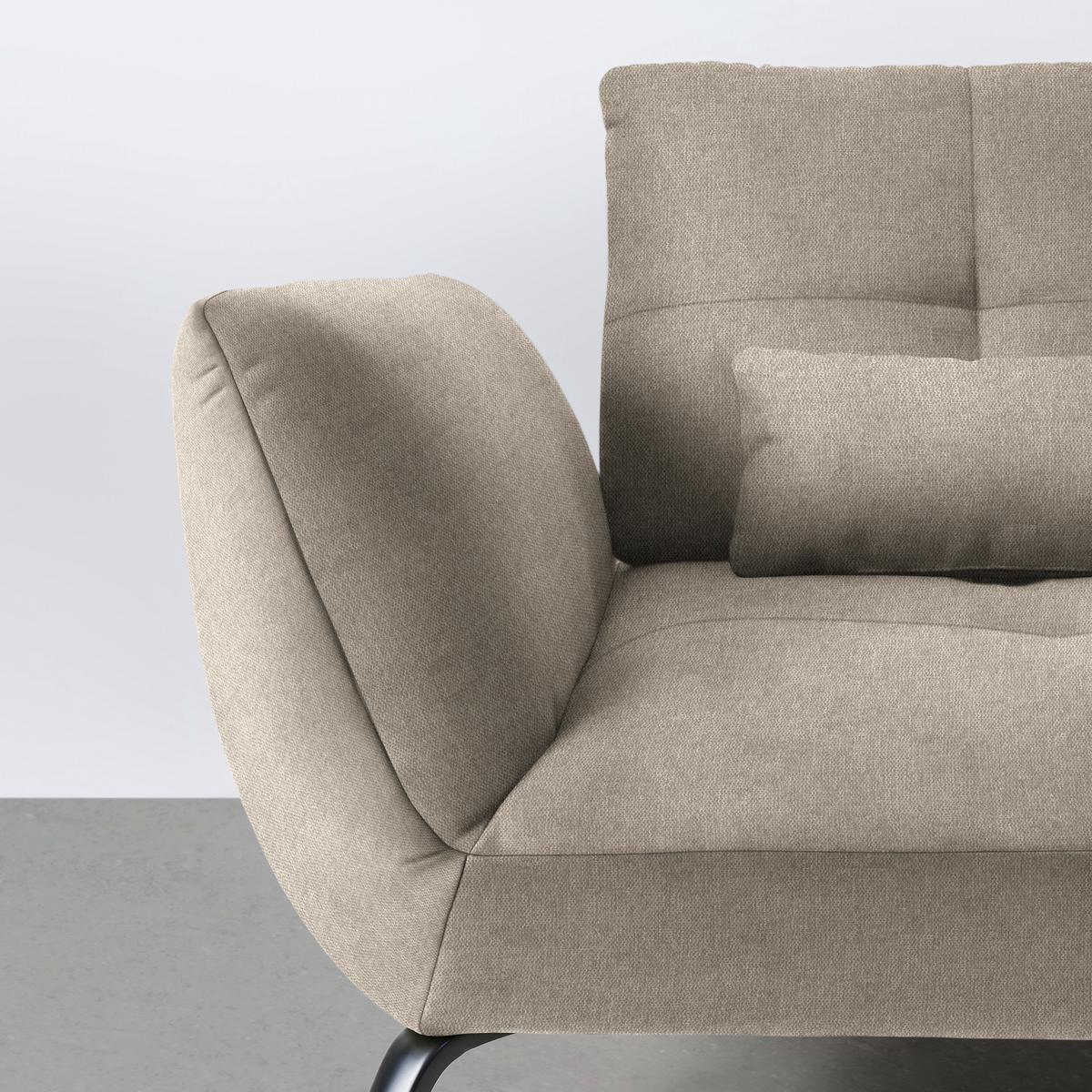 Wohnlandschaft Trendy Ecru - Ecru/Schwarz, MODERN, Holzwerkstoff/Textil (310/93/250cm) - Premium Living
