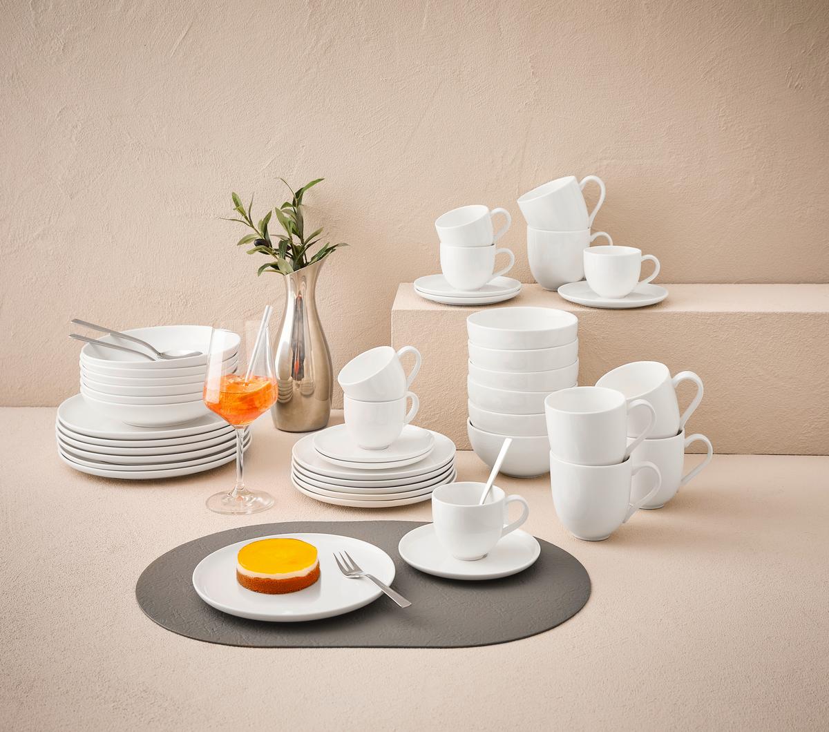 SERWIS OBIADOWO-ŚNIADANIOWY SKAGEN - biały, Design, ceramika - Ritzenhoff Breker