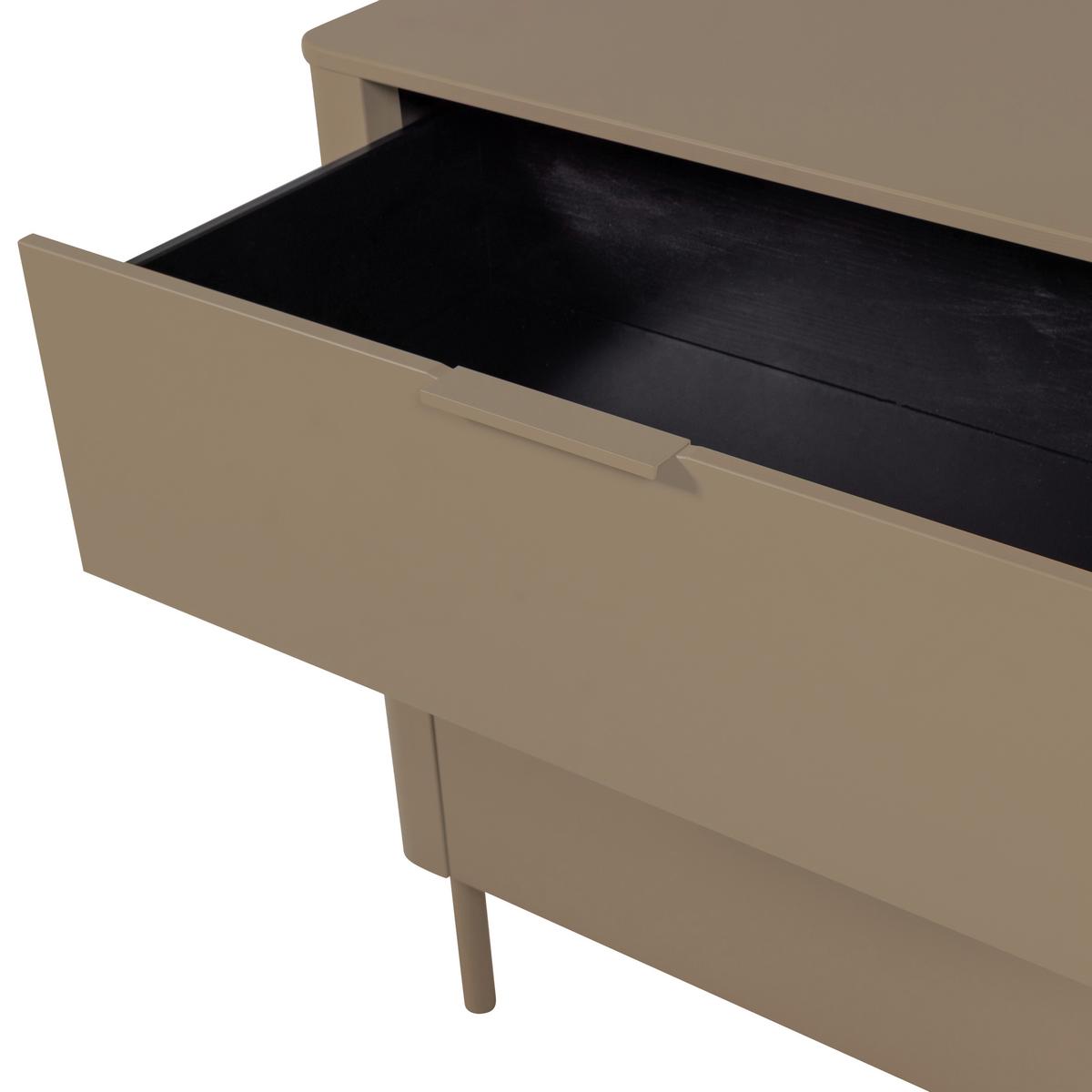 Kommode Gunnar Schlammfarben B: 94 cm - Schlammfarben/Schwarz, Design, Holz/Metall (94/93/52cm) - Livetastic