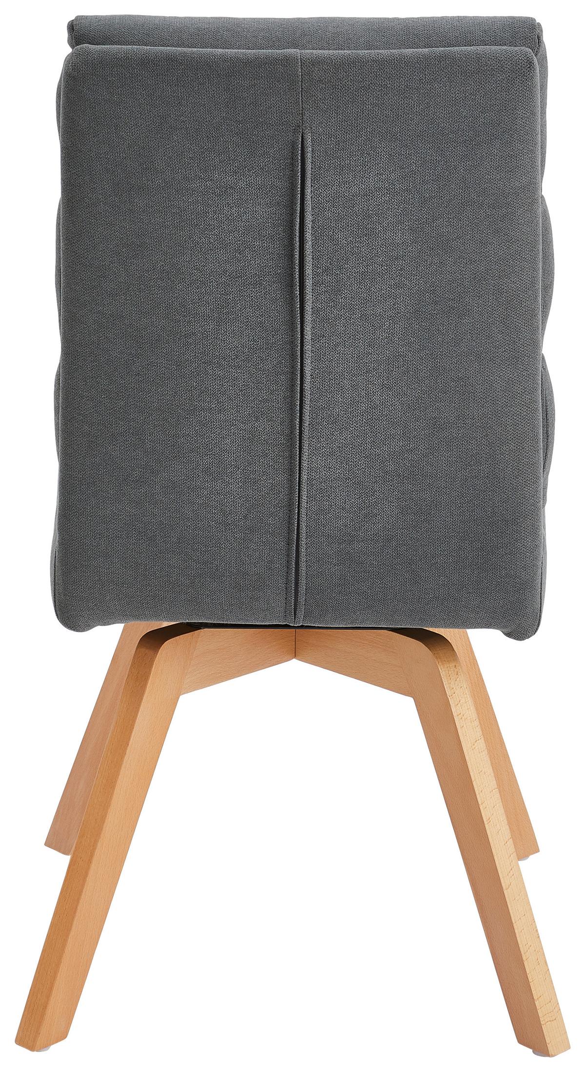 KRZESŁO HUGO - kolor naturalny/szary, Modern, metal/drewno (45/88/62cm) - Livetastic