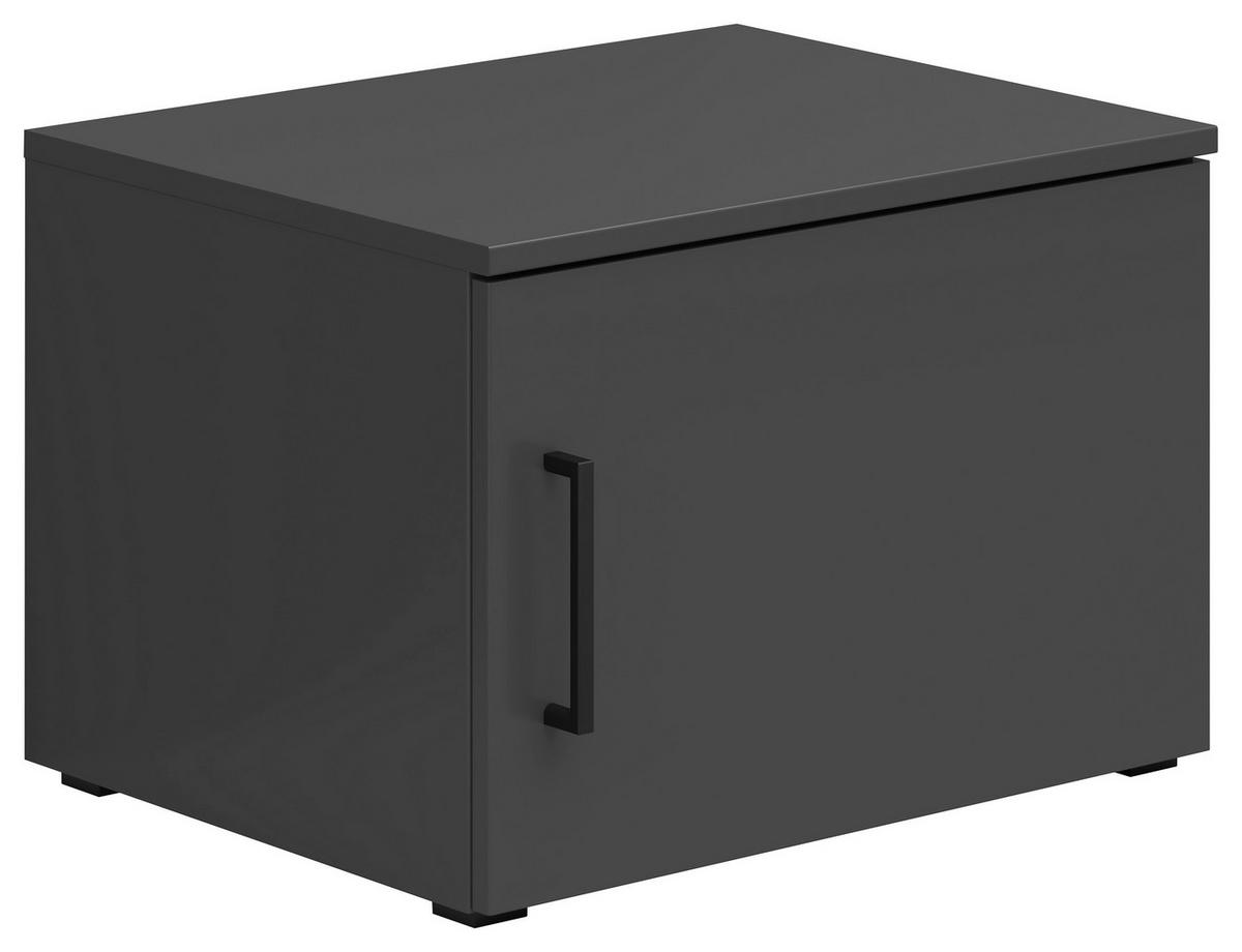 Aufsatzschrank Multistauraum Schwarz - Graphitfarben/Schwarz, MODERN, Holzwerkstoff/Kunststoff (50/35/40cm) - Mömax