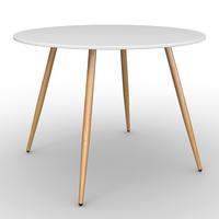 Étkezőasztal John - tölgyfa színű/fehér, Modern, faalapú anyag/fém (90/75cm) - Bessagi Home