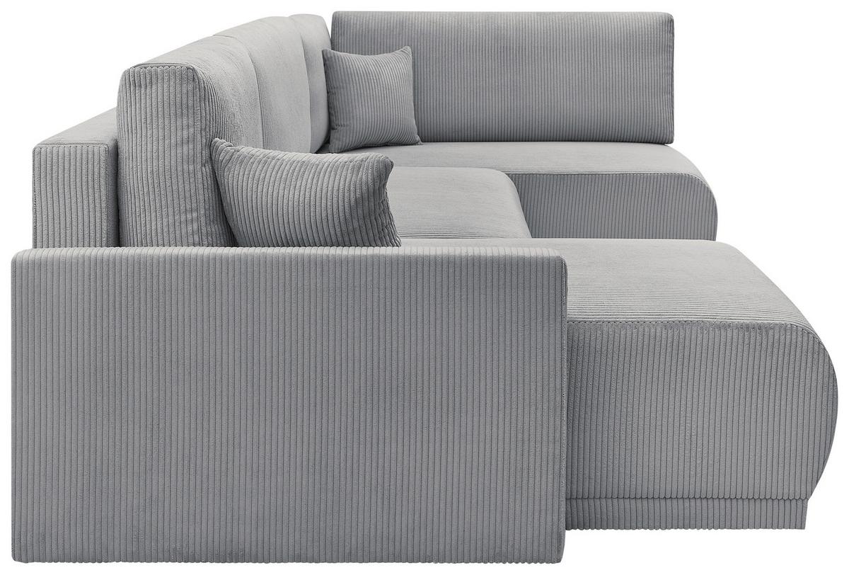 Coltar KIM U - gri, Modern, lemn (146/313/160cm) - Modern Living