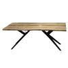 TABLE À MANGER GREGOR - couleur acacia/noir, MODERN, métal/bois (175/76/90cm) - Mömax
