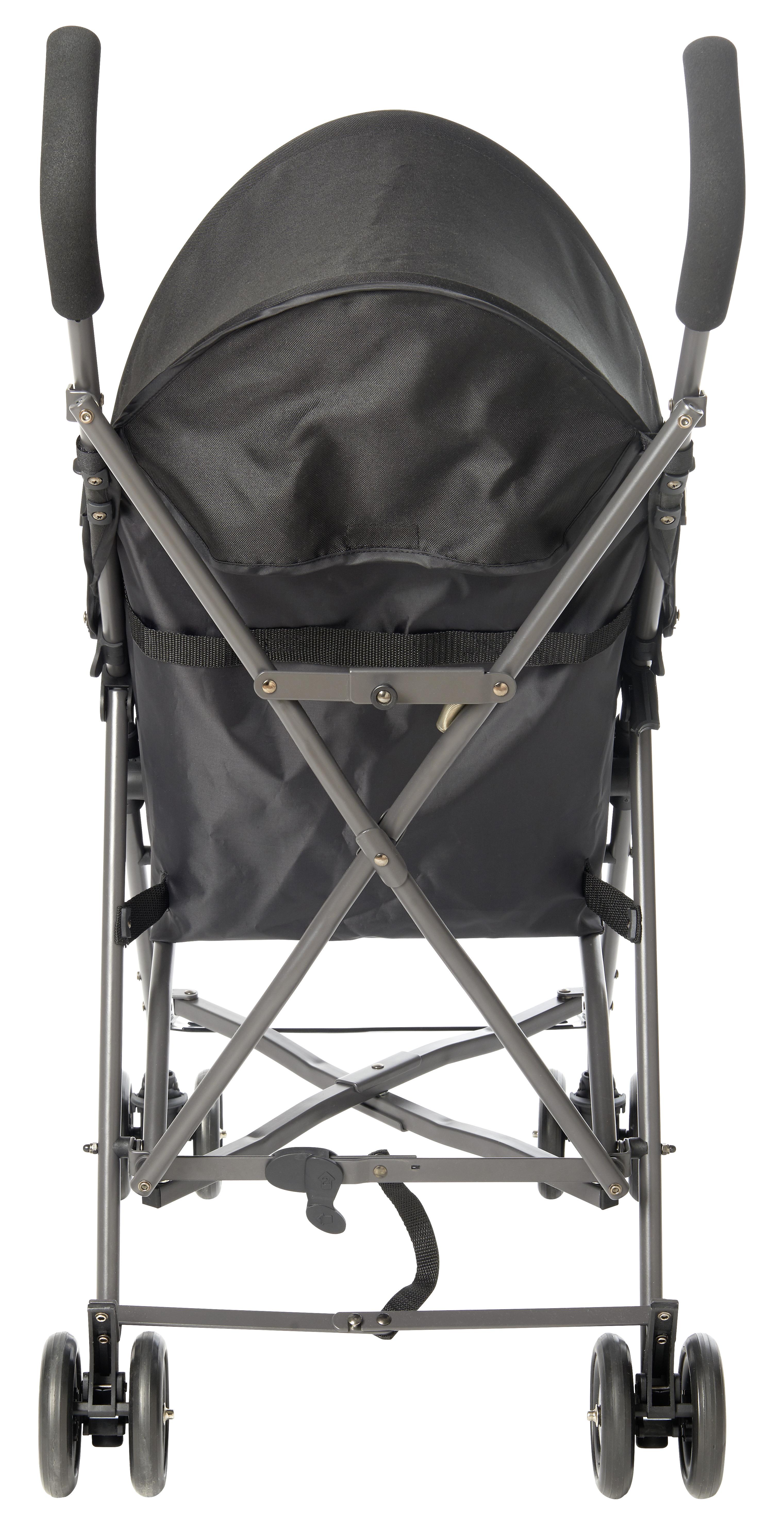 WÓZEK SPACEROWY PEPI 2.0 - czarny, Basics, metal/tkanina (80/46/97cm) - My Baby Lou