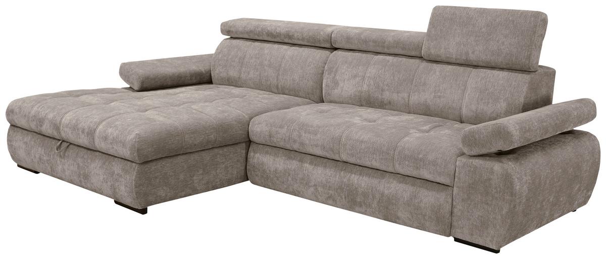 Kutna Garnitura Vegas - crna/taupe, Design, drvo/tekstil (173/294cm) - Modern Living