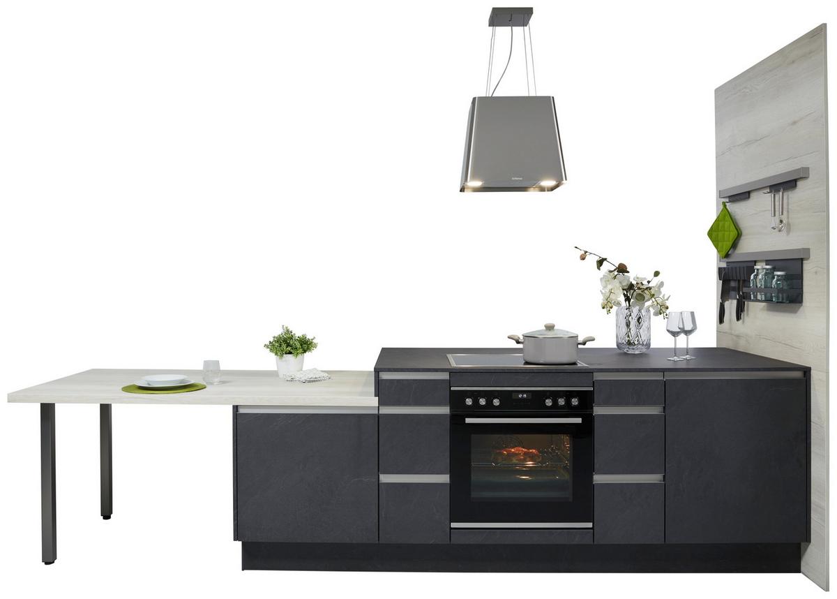 Planungsküche Stone Art Grau - Grau, Modern (340/262cm) - Nobilia