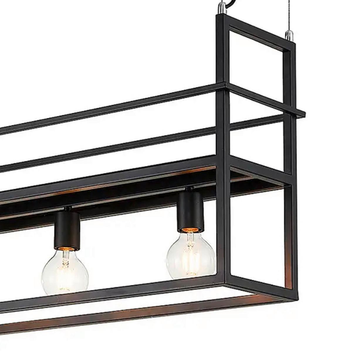 Hängeleuchte Jeffer Schwarz max. 22 Watt - Schwarz, Basics, Metall (100/20/160cm)