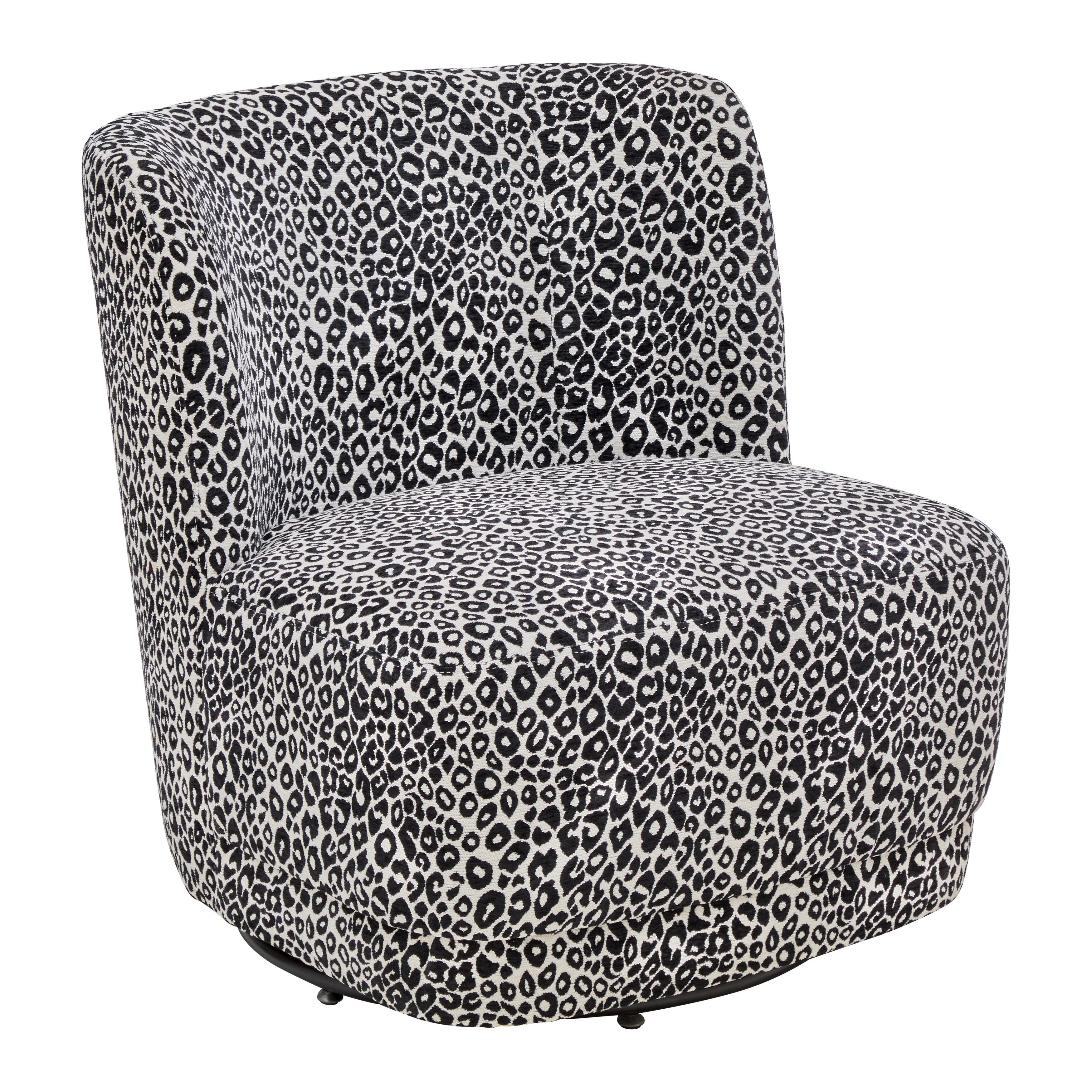 Designsessel Baca Schwarz/Weiß drehbar - Schwarz/Weiß, LIFESTYLE, Holz/Textil (66/75/72cm) - Mömax