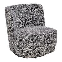 Designsessel Baca Schwarz/Weiß drehbar - Schwarz/Weiß, LIFESTYLE, Holz/Textil (66/75/72cm) - Mömax