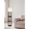 GOLVLAMPA SVEN - vit/svart, Basics, metall/trämaterial (26/160/26cm)
