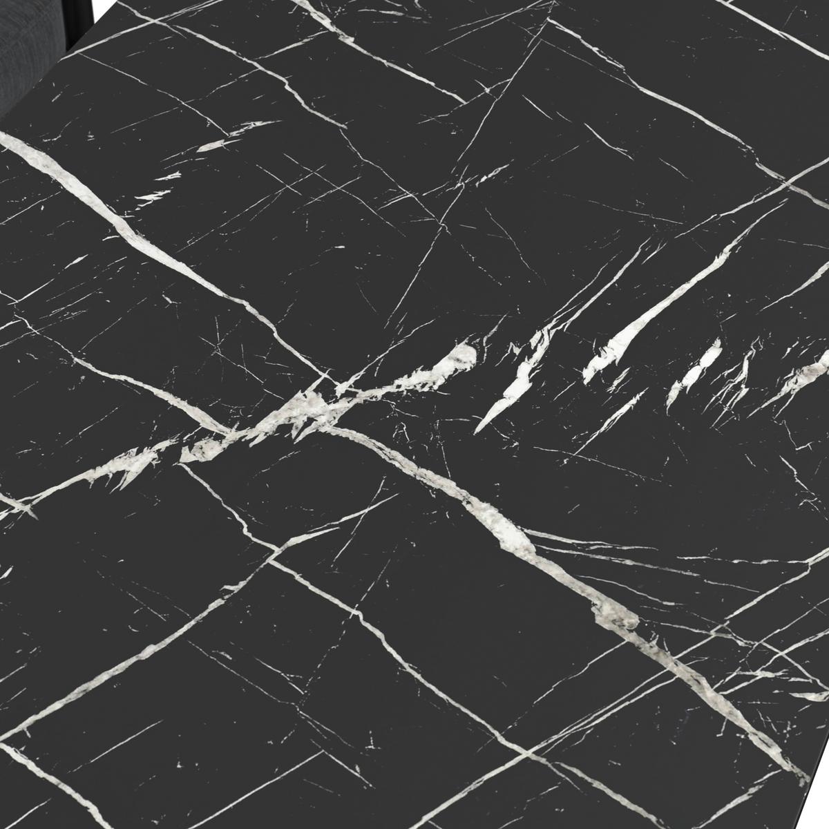 Dining-Loungeset Polly Schwarz Outdoorstoff/Metall - Hellgrau/Schwarz, MODERN, Kunststoff/Textil - Bessagi Garden