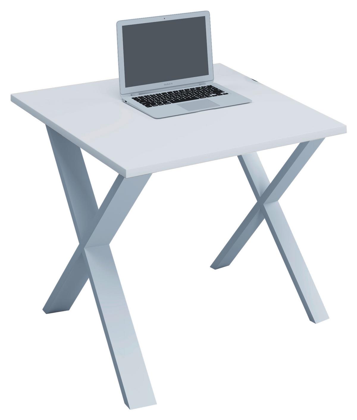 Pisalna Miza Lona, Bela, 80x80cm - bela, Moderno, kovina/leseni material (80/80/76cm) - MID.YOU