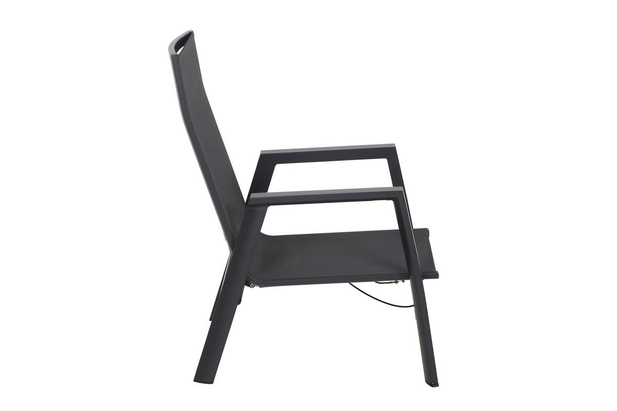 Loungesessel J04048 Anthrazit - Dunkelgrau/Anthrazit, Basics, Kunststoff/Textil (72,5/99/82,5cm) - Siena Garden