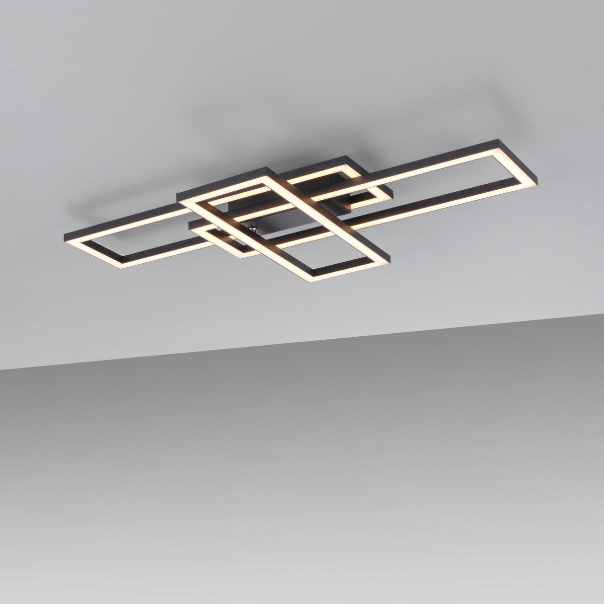 LAMPA SUFITOWA LED IVEN - czarny, Modern, tworzywo sztuczne/metal (65/34,8/6,8cm)