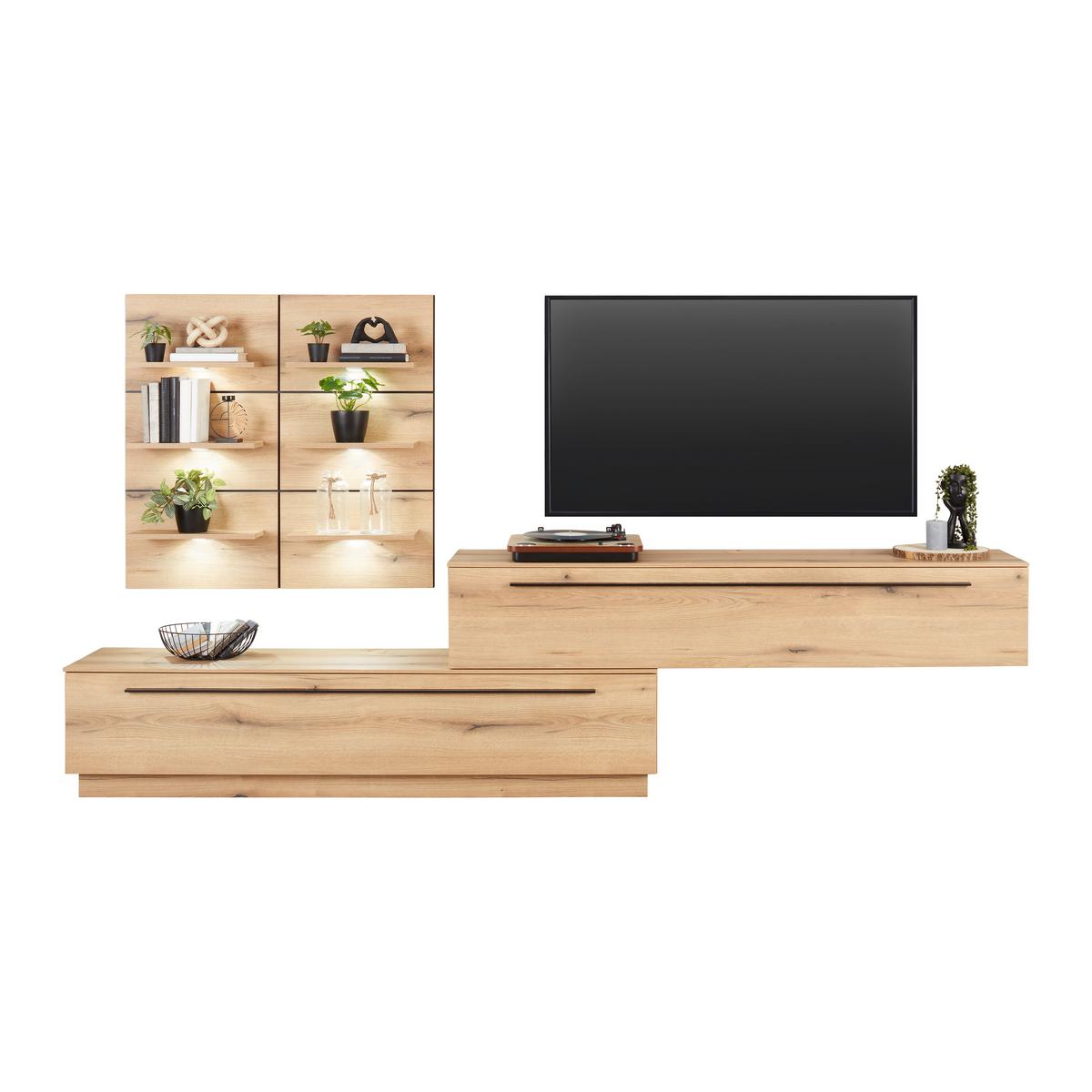 Tv Komoda Mateo - boje hrasta, Moderno, drvni materijal/plastika (180/41/40cm) - Modern Living