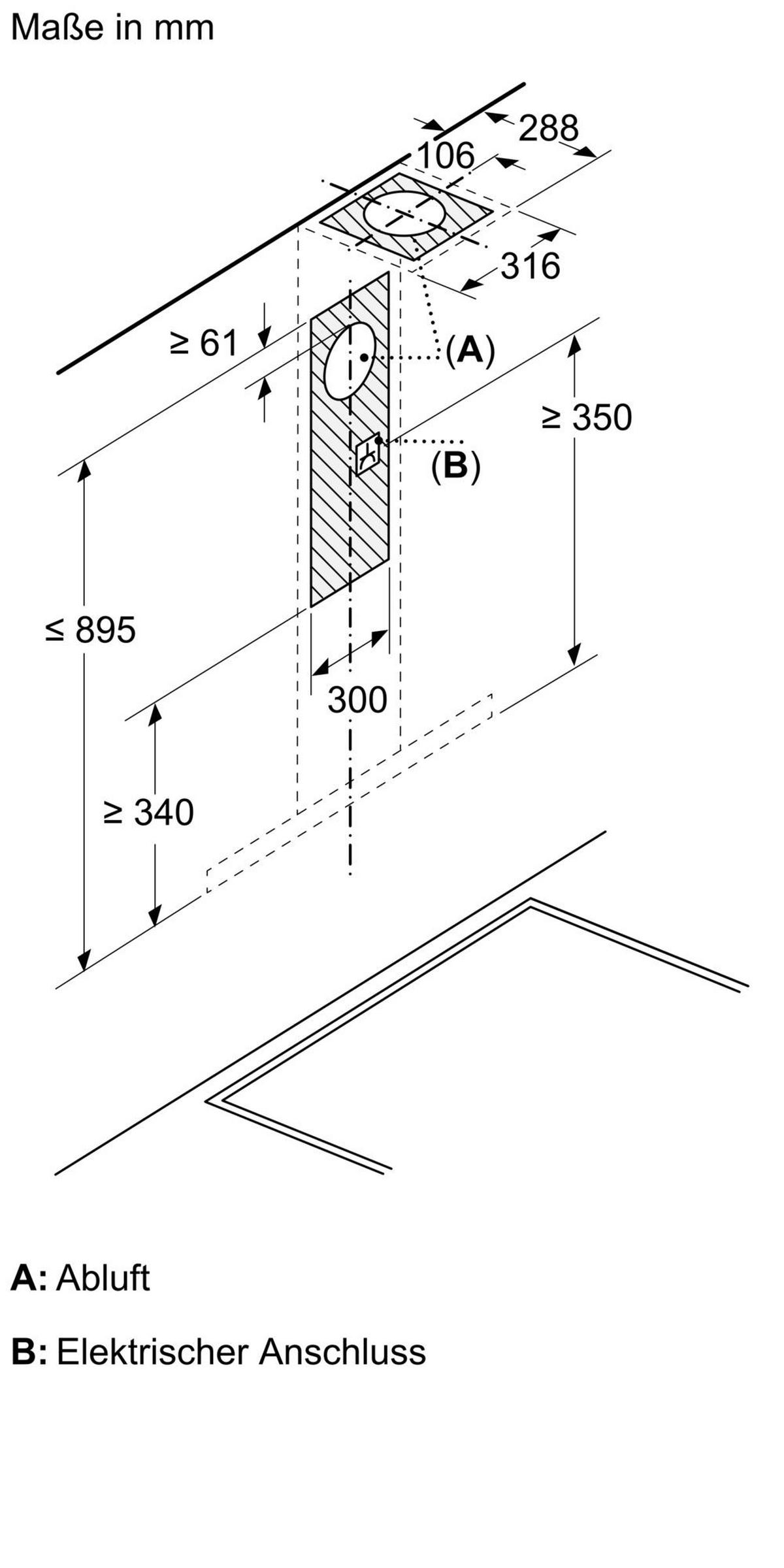 Dunstabzugshaube LC95BCC60 Schwarz - Schwarz, MODERN, Metall (89,8/80,3-94,3/50cm) - Siemens
