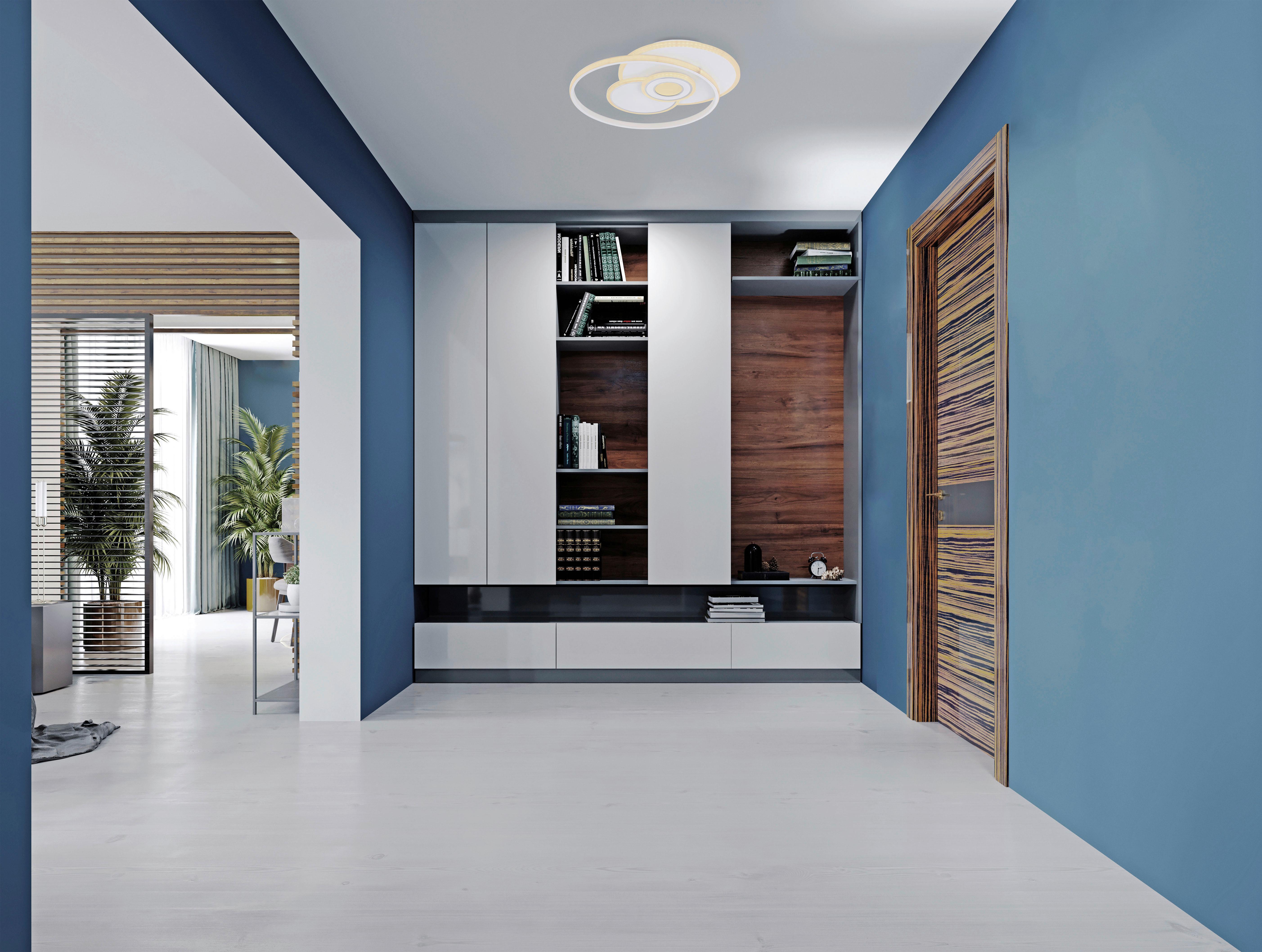 LED-DECKENLEUCHTE 48442-50  RODERICK - Chromfarben/Weiss, Design, Kunststoff/Metall (54,5/46/6cm) - Globo