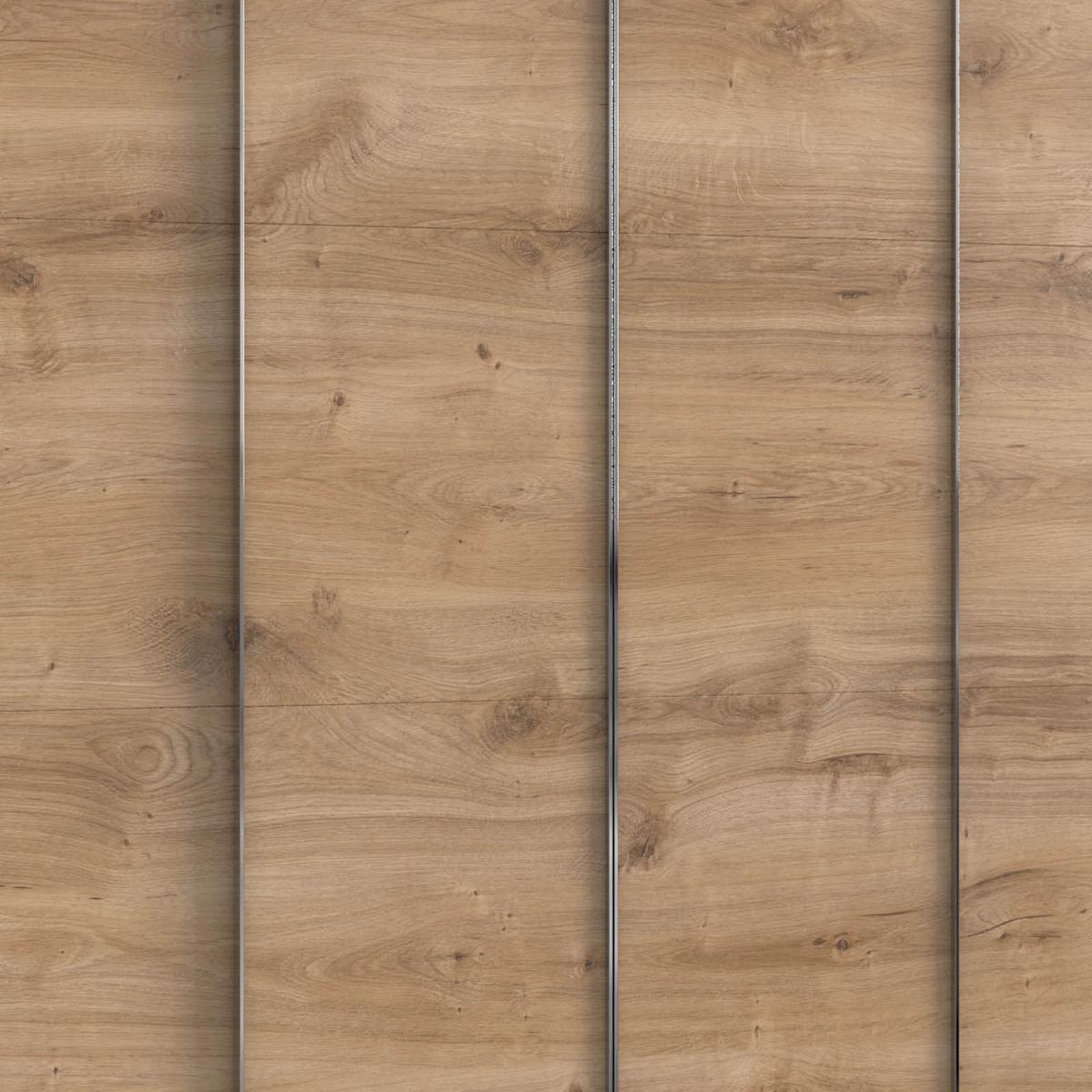 Ormar S Kliznim Vratima Level - boje hrasta/boje kroma, Basics, drvni materijal/metal (350/216/65cm) - Modern Living