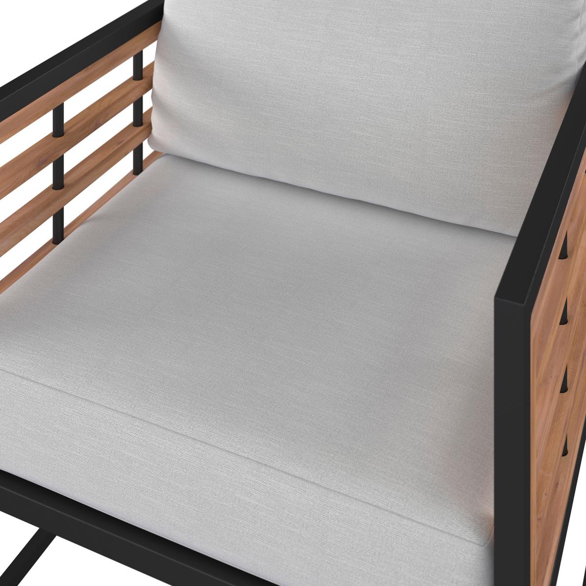 FOTEL TARASOWY ARGOS - Modern, metal/drewno (65/67,5/63,5cm) - Ambia Garden